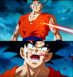 Goku Getting Shot Meme Template