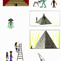 1st section: egyptian meeting an alien, 2nd section: egyptian bu Meme Template