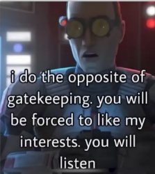 Opposite of gatekeeping Meme Template