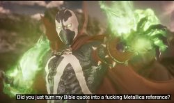 Did you just turn my Bible quote into a Metalica reference? Meme Template