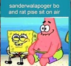 Sanderwalapoger bo and rat pise sit on air Meme Template