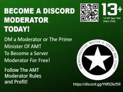 AMT Discord Moderator Recruitment Advertisement Meme Template