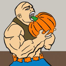 wrestler eating pumpkin Meme Template