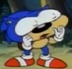 Cursed sonic Meme Template