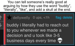 Literally word buddy comments Meme Template
