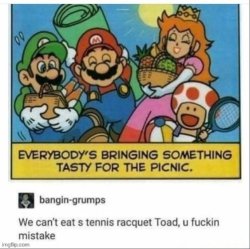 Toad done goofed up Meme Template