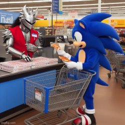 Sonic at the store Meme Template