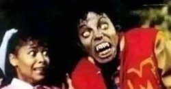 Michael Jackson vampiro con su novia thriller Meme Template