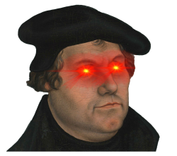 Martin Luther, Laser Eyes Meme Template