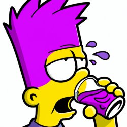 bart simpson drinking purple water Meme Template
