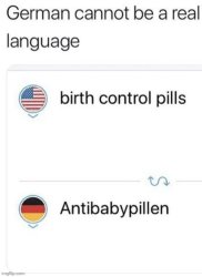 German cannot be a real language Meme Template