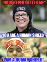 Human shield Meme Template