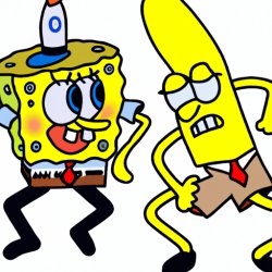 sponge bob dancing with squidward but squidward is mad Meme Template