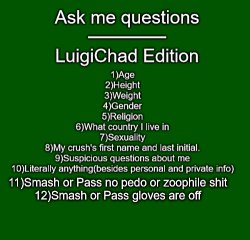 LuigiChad questions extended Meme Template