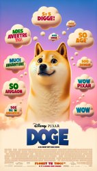 Disney Pixar Doge Movie poster Meme Template