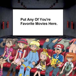pokemon xyz movie theater blank Meme Template