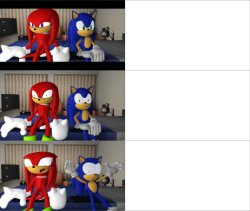 Sonic a Knuckles HotLine Meme Template