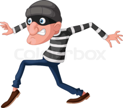 Cute thief cartoon walking carefully | Stock vector | Colourbox Meme Template