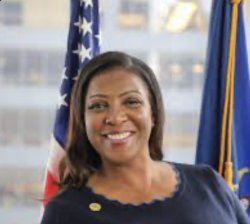 Letitia James smiling Meme Template