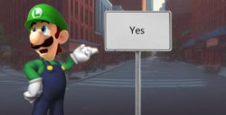 Luigi Yes Sign Meme Template