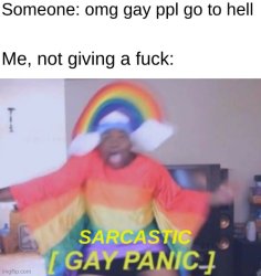 Gay panic Meme Template