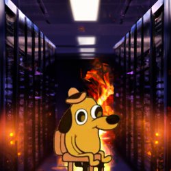 Server Room on Fire Meme Template