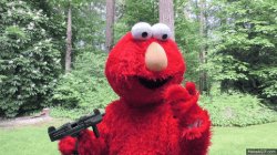 Elmo shooting himself Meme Template