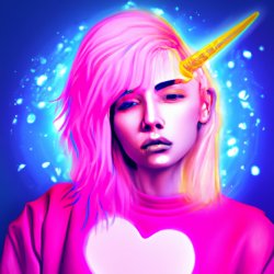 woman pink hair on an unicorn Meme Template