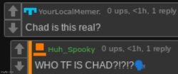 Chad is this real? Meme Template