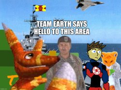 Team Earth Says Hello Meme Template