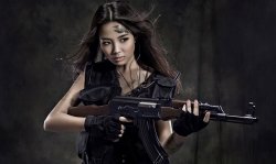 AK-47 7.62x39mm Asian Woman hot JPP Meme Template