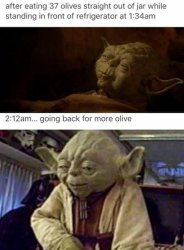 Yoda going back for more Meme Template