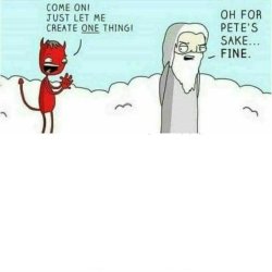 Satan creation Meme Template