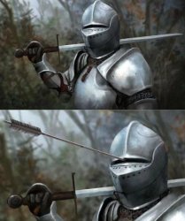 knight arrow Meme Template