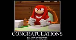 Knuckles denies meme Meme Template