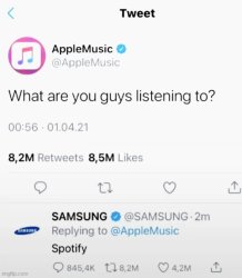 Apple music Meme Template