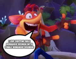 Crash likes shipping Meme Template