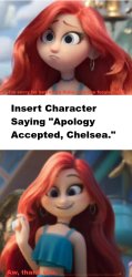 Who accepts Chelsea Van Der Zee's apology? Meme Template