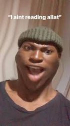 I aint reading allat Meme Template