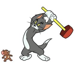 Tom and Jerry hammer Meme Template