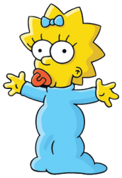 Maggie Simpson Transparent Background Meme Template