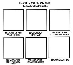 i have a crush on this female character Meme Template