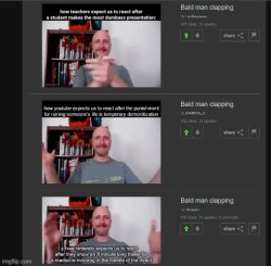 Bald man clapping Meme Template