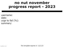 nnn progress report Meme Template