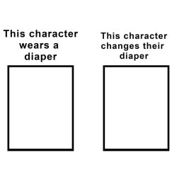 This Character wears a Diaper Meme Template