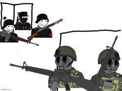 Eroican Soldiers Fighting the Anti-Fandom Waffen SS. Meme Template