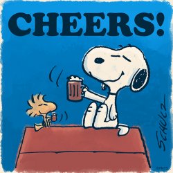 Snoopy - A toast to the weekend! | Facebook Meme Template