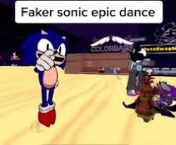 Faker sonic dance Meme Template