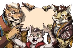 Nekojishi cats pointing to board Meme Template