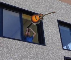 THROWING GUITAR OUT WINDOW Meme Template